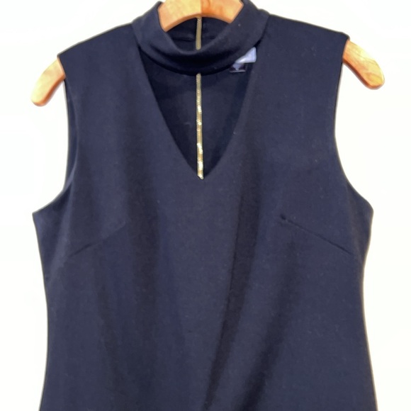 Women’s Calvin Klein Sheath Dress Keyhole Neck Back Zip Womens sz 8 Black - Picture 1 of 6